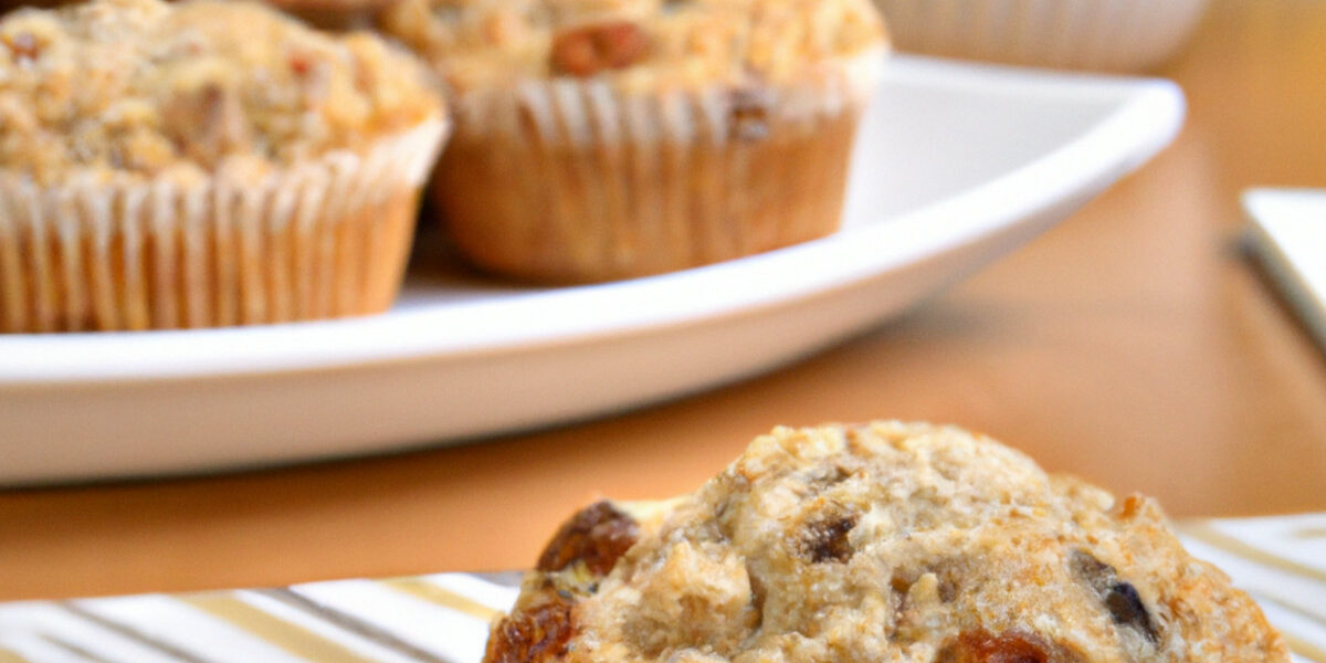 apple sauce and raisin bran muffins