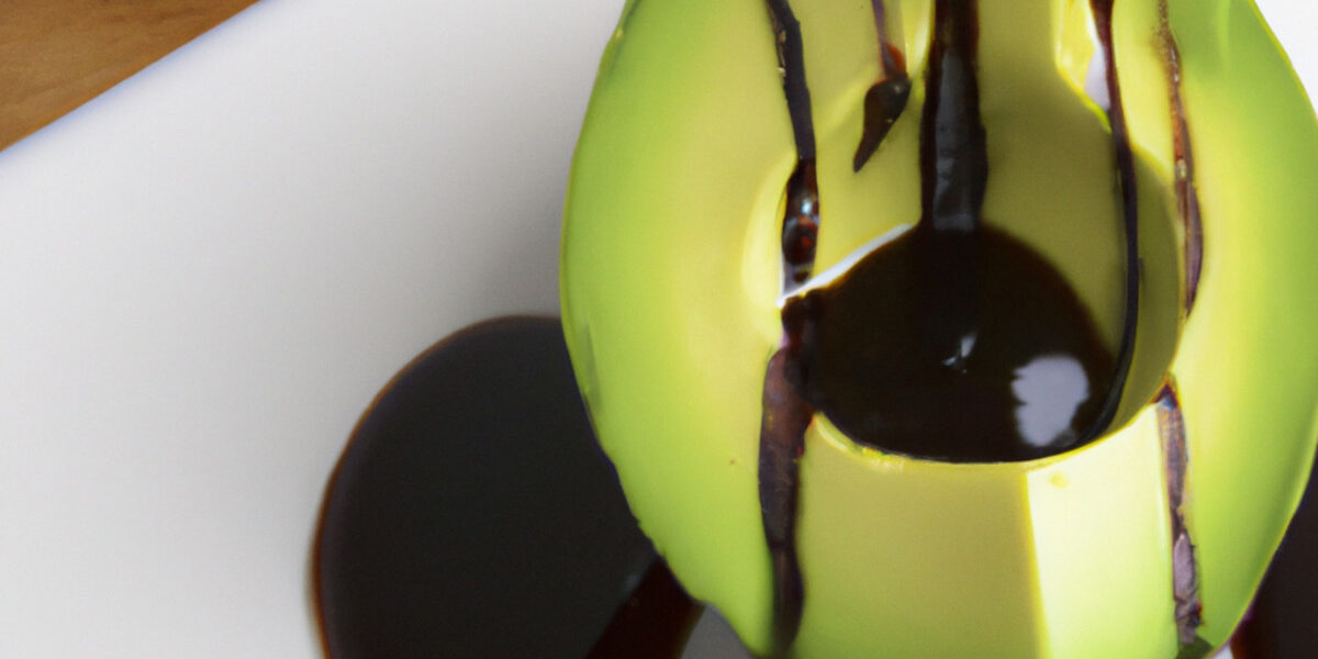 avocado with balsamic dressing