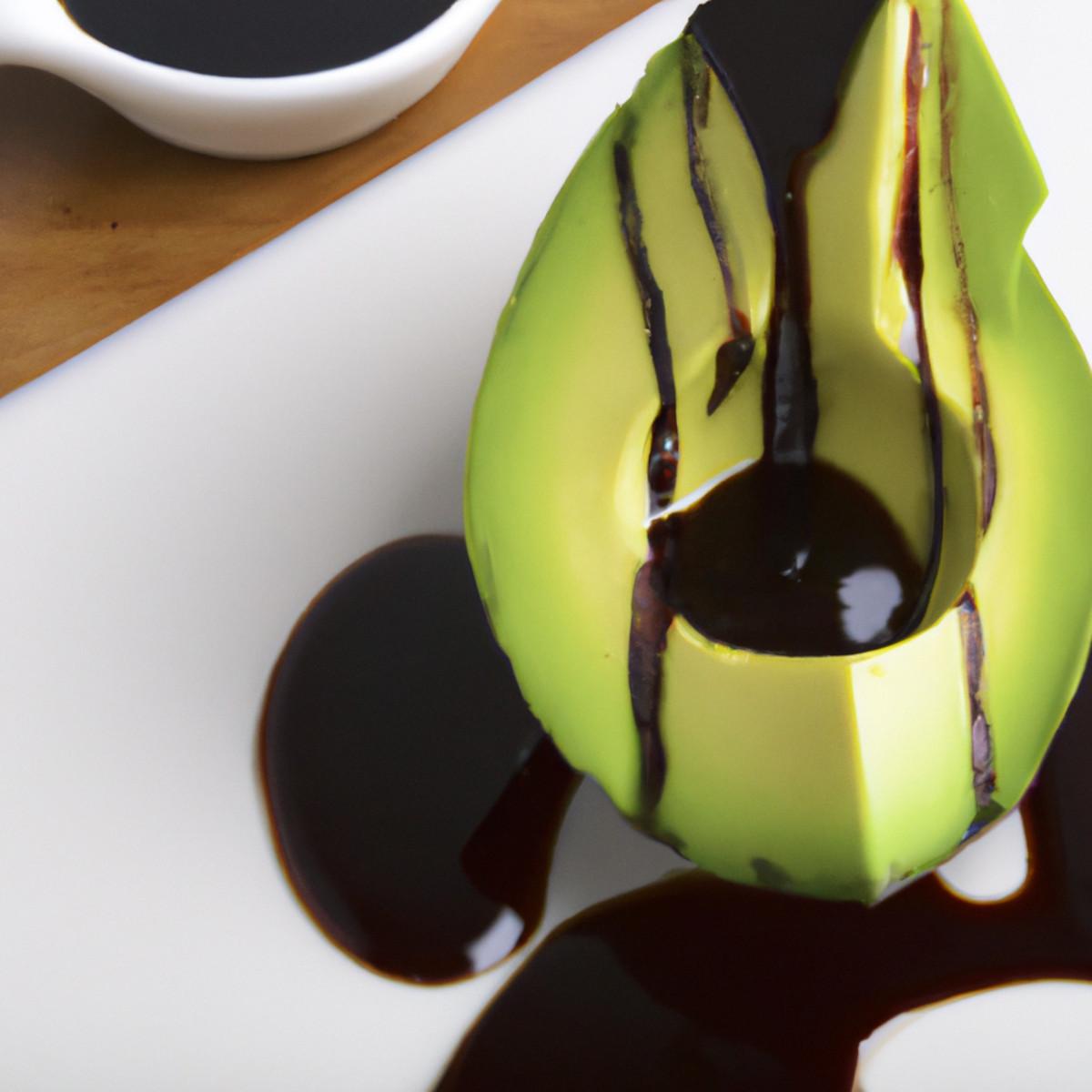 avocado with balsamic dressing