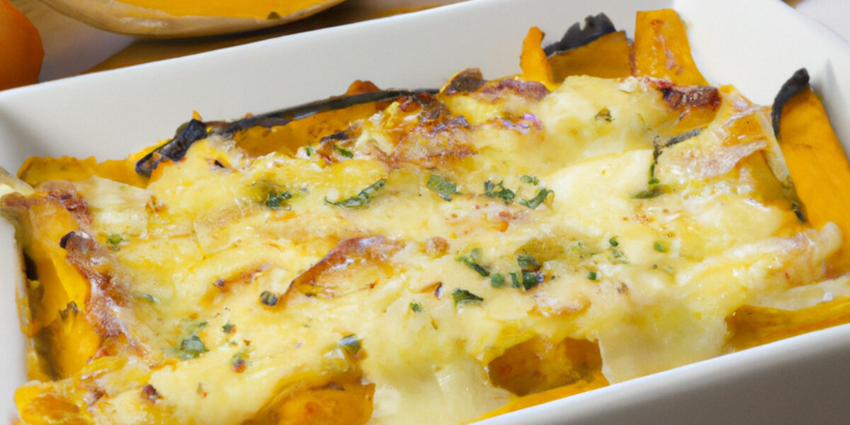 baked butternut squash and cheese gratin