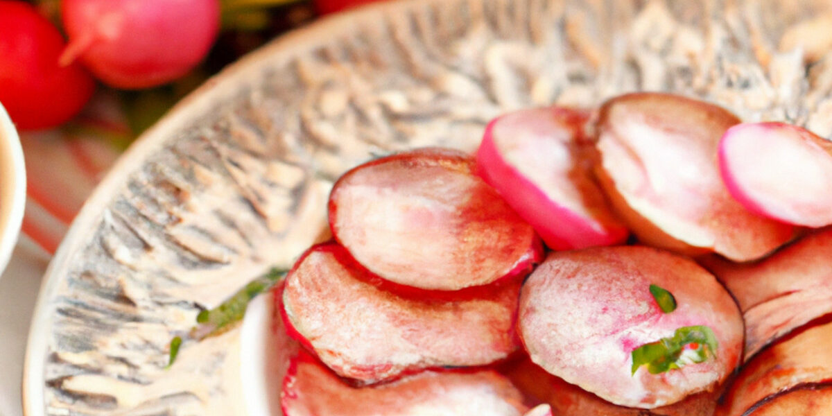 baked radish chips