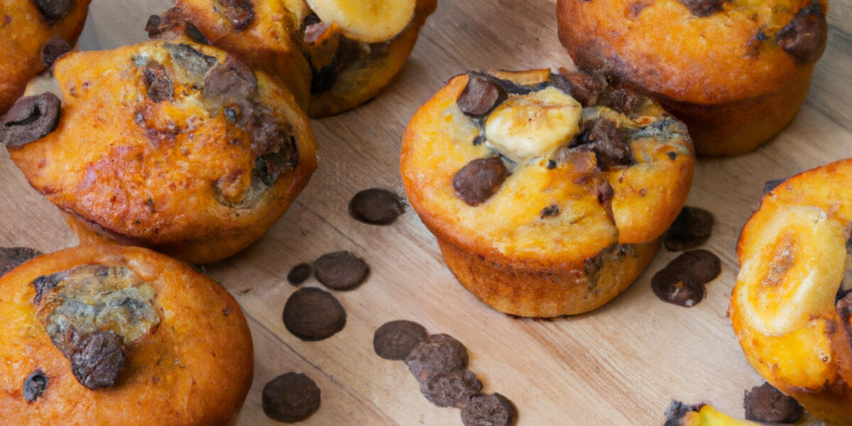 banana and chocolate chip muffins