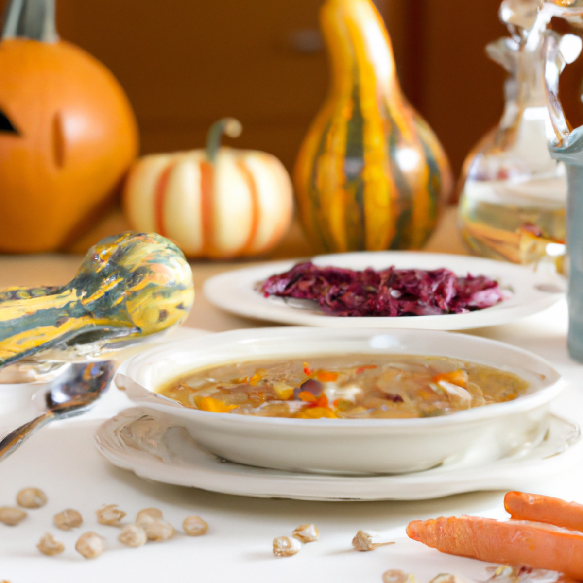 bean, pumpkin and emmer soup