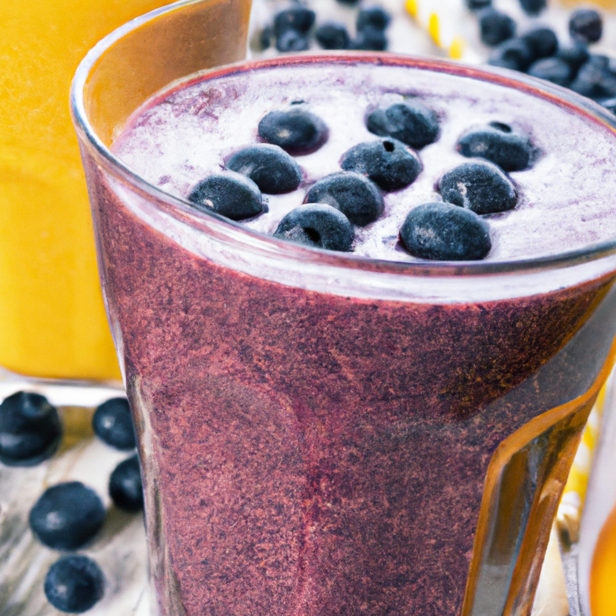 blueberries and orange smoothie