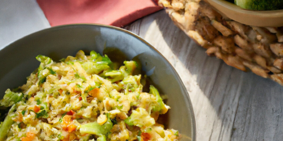 bulgur pilaf with broccoli and peppers