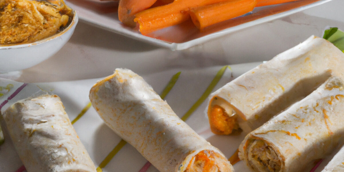 carrot and hummus roll-ups