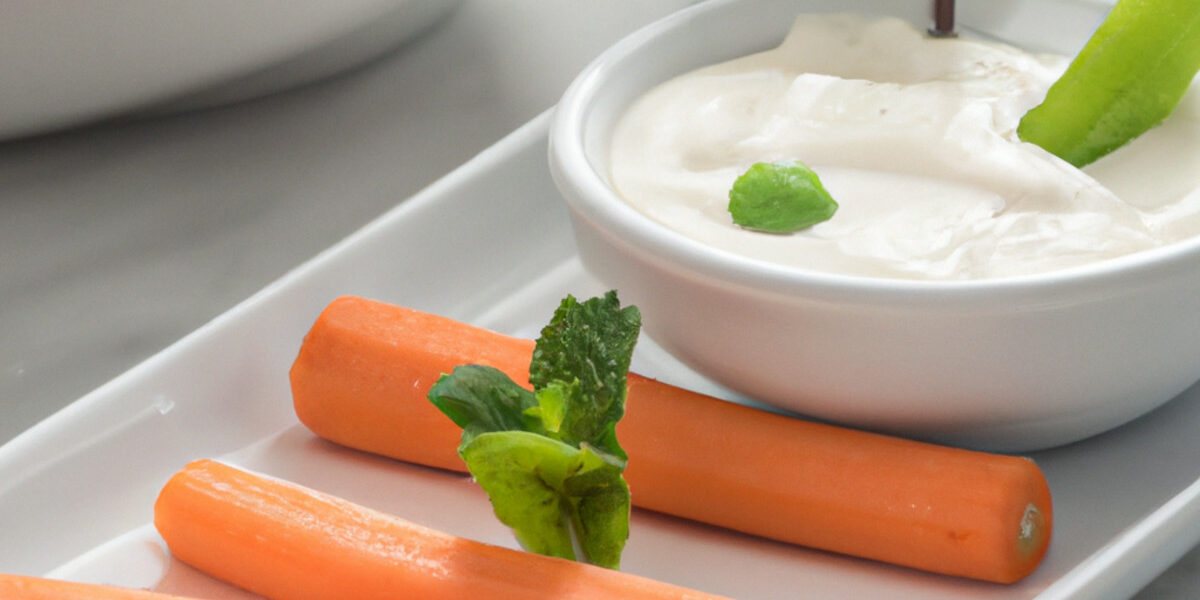 carrot sticks with pea and mint dip