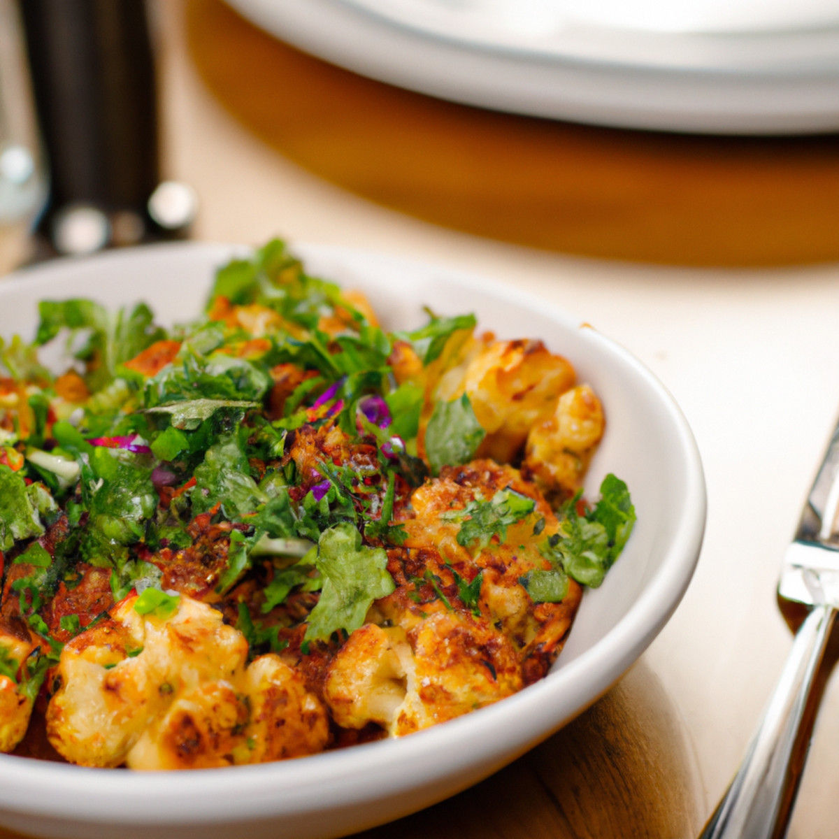 cauliflower in garlic sauce