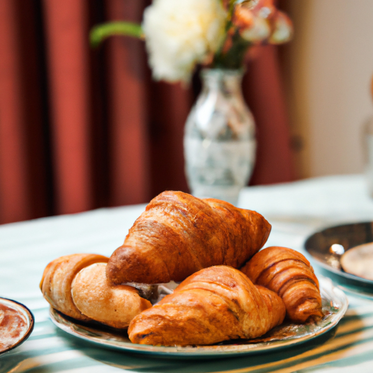 cheese and garlic stuffed croissant