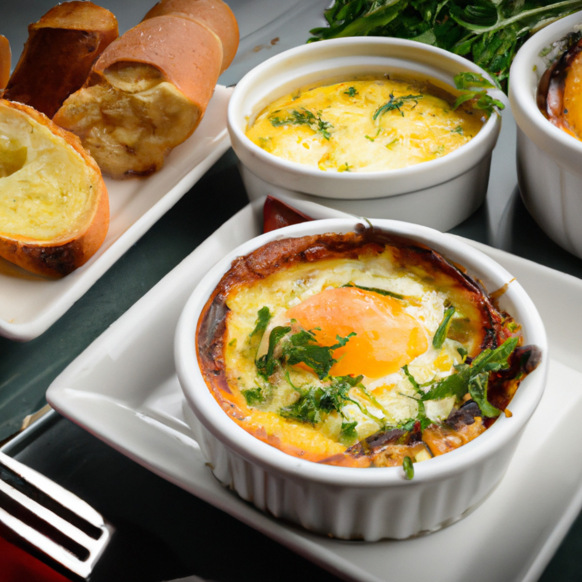 cheesy baked eggs