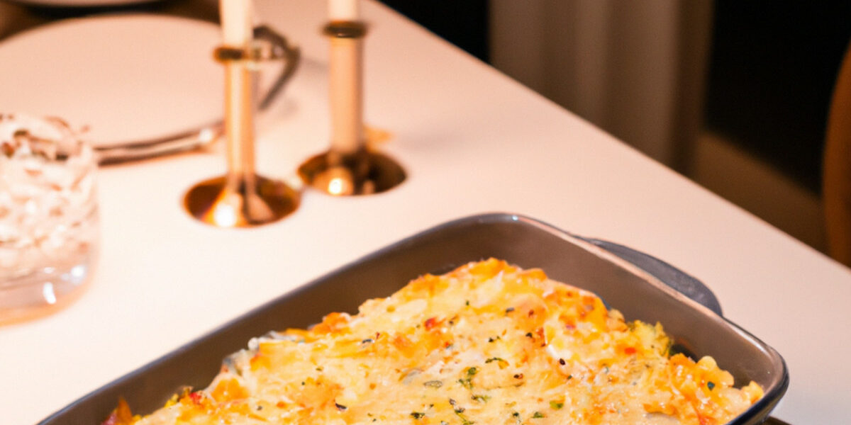 cheesy cauliflower, squash and orzo gratin
