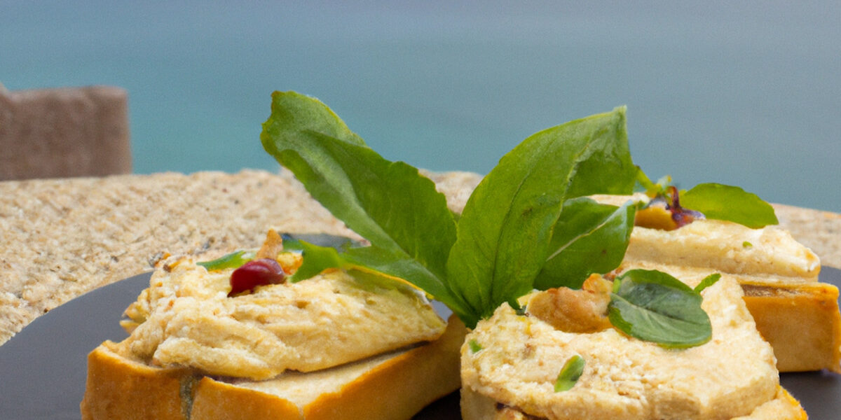 cheesy mashed chickpeas topped toast