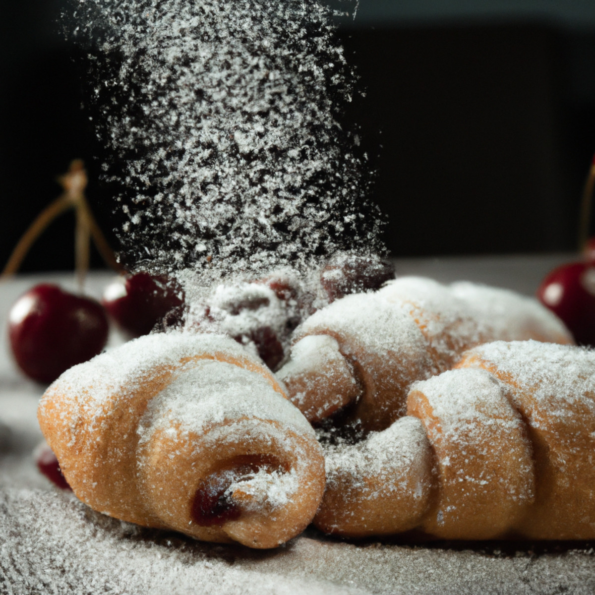 cherry stuffed croissant