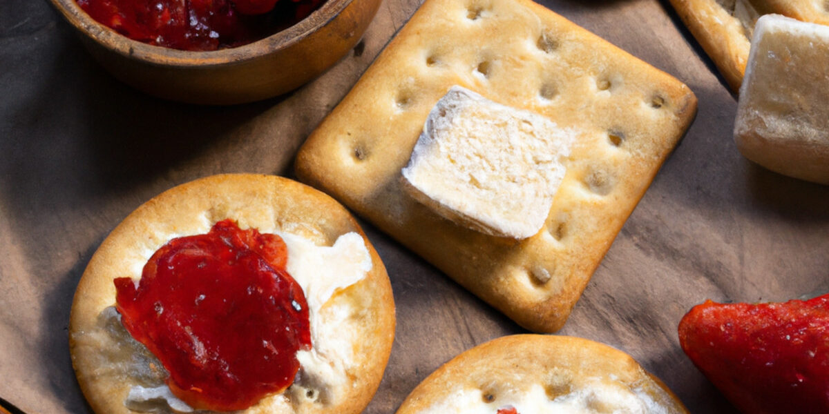 crackers and jam cheesecake