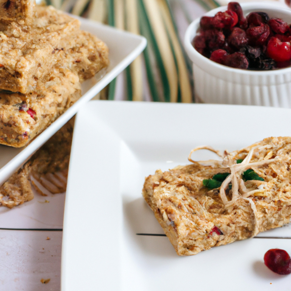 cranberries and oat bars