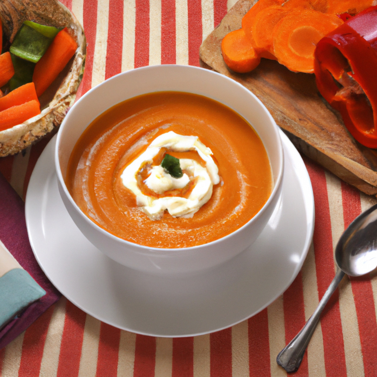 creamy sweet potato and carrot soup