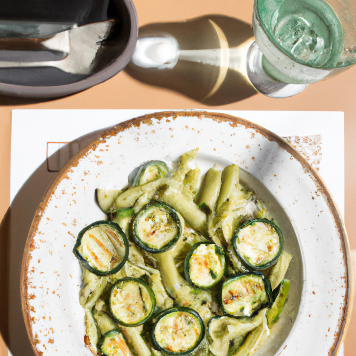 creamy zucchinis pasta