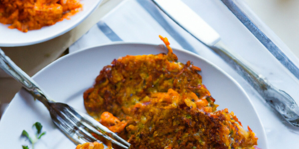 crispy carrot and potato pancakes