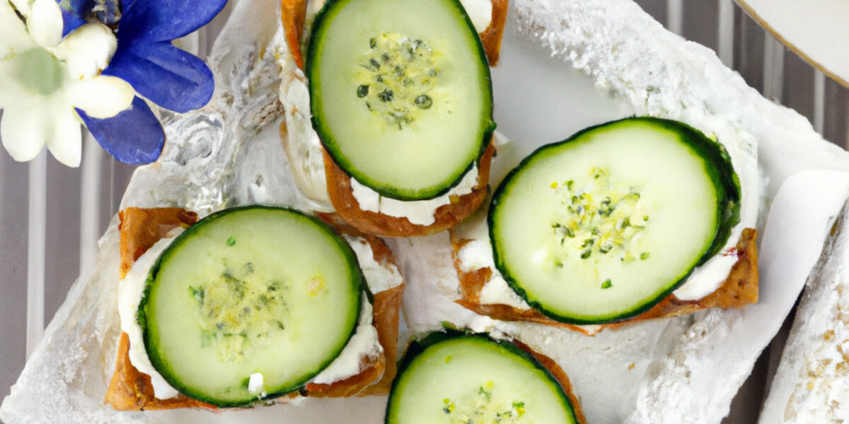 cucumber and cream cheese toasties