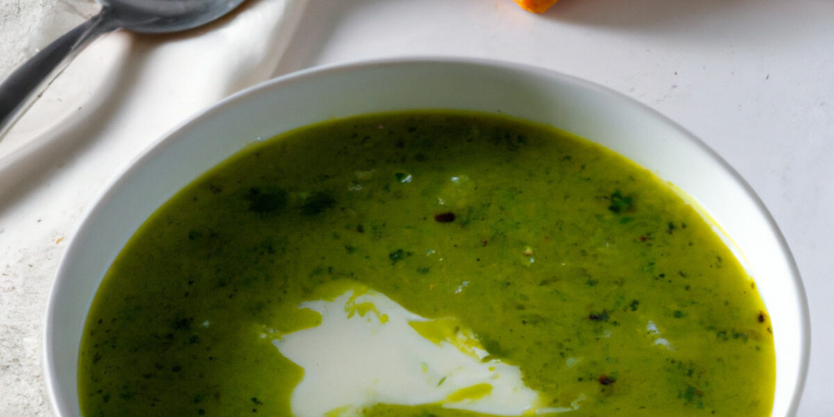 cucumber, pea and lettuce soup