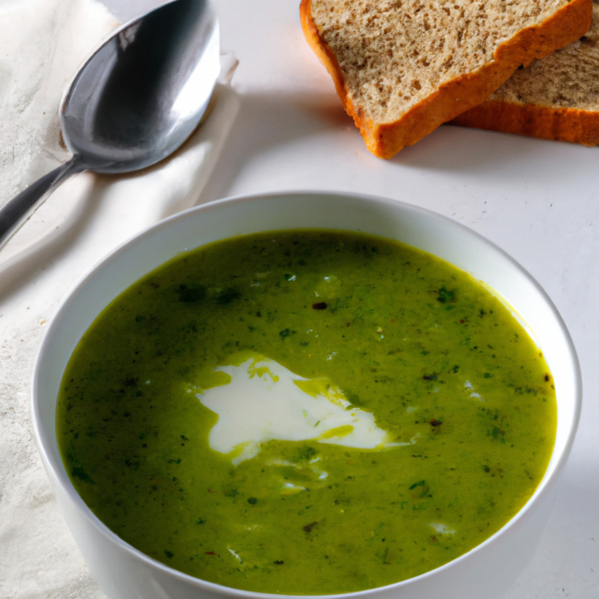 cucumber, pea and lettuce soup