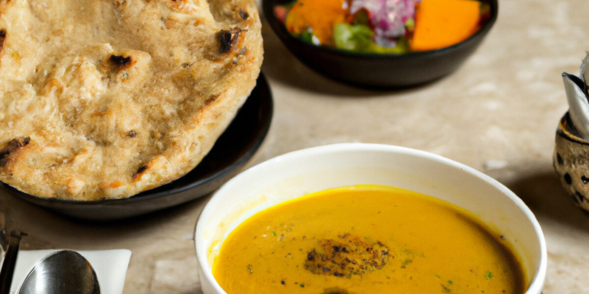 curried squash with lentil and coconut soup