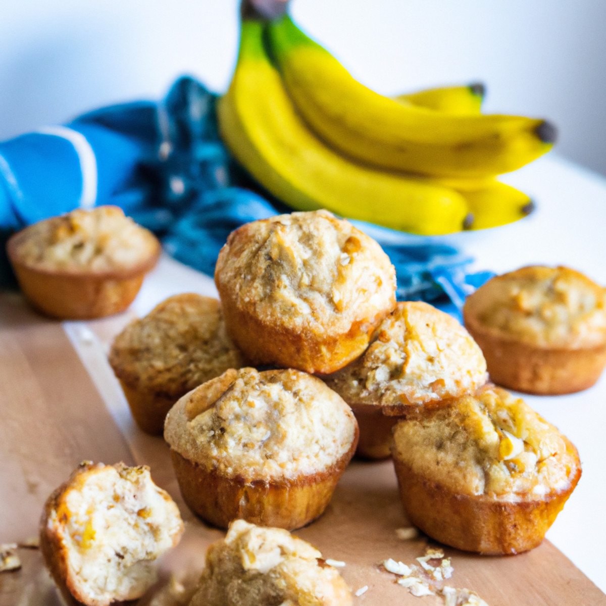 eggless banana oatmeal muffins