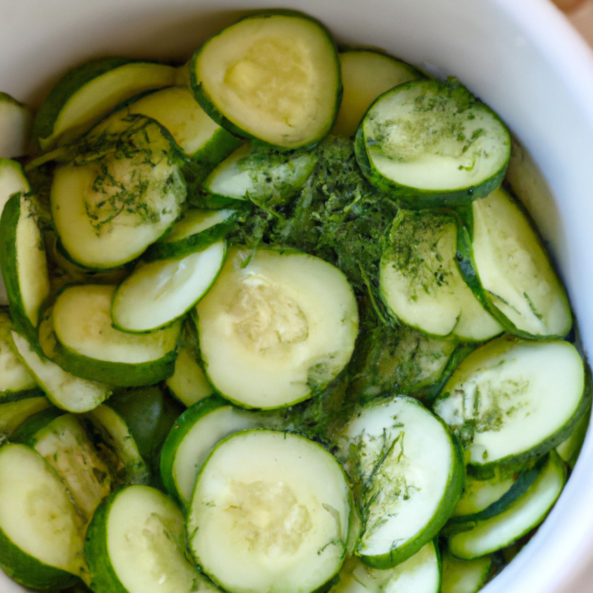 fermented cucumbers - agurkesalat