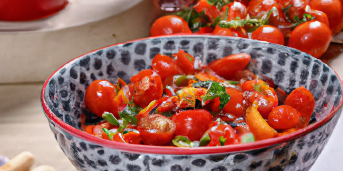 flavored cherry tomato salad