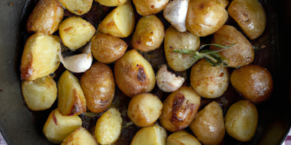 garlic and rosemary roasted potatoes