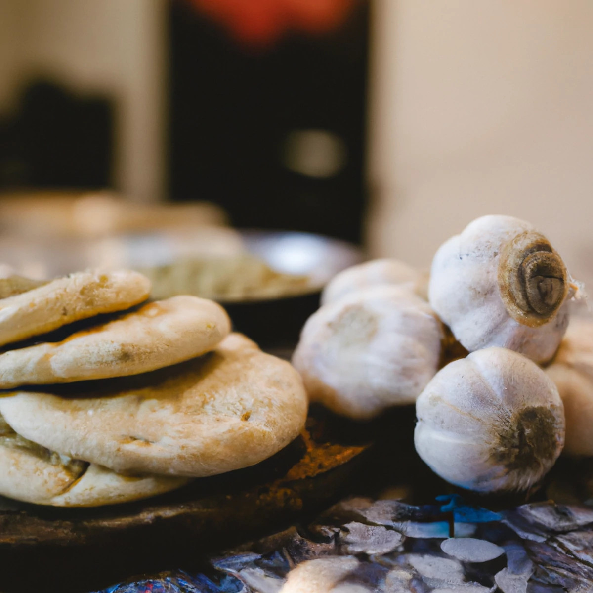 garlicky mini naan bread