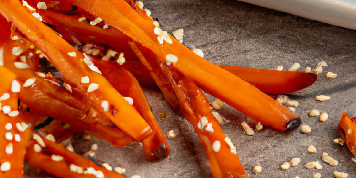 glazed carrots with maple syrup and sesame seeds