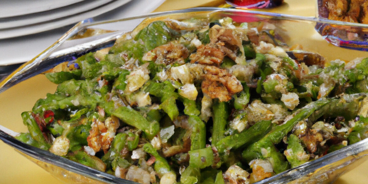 green bean salad in vinaigrette