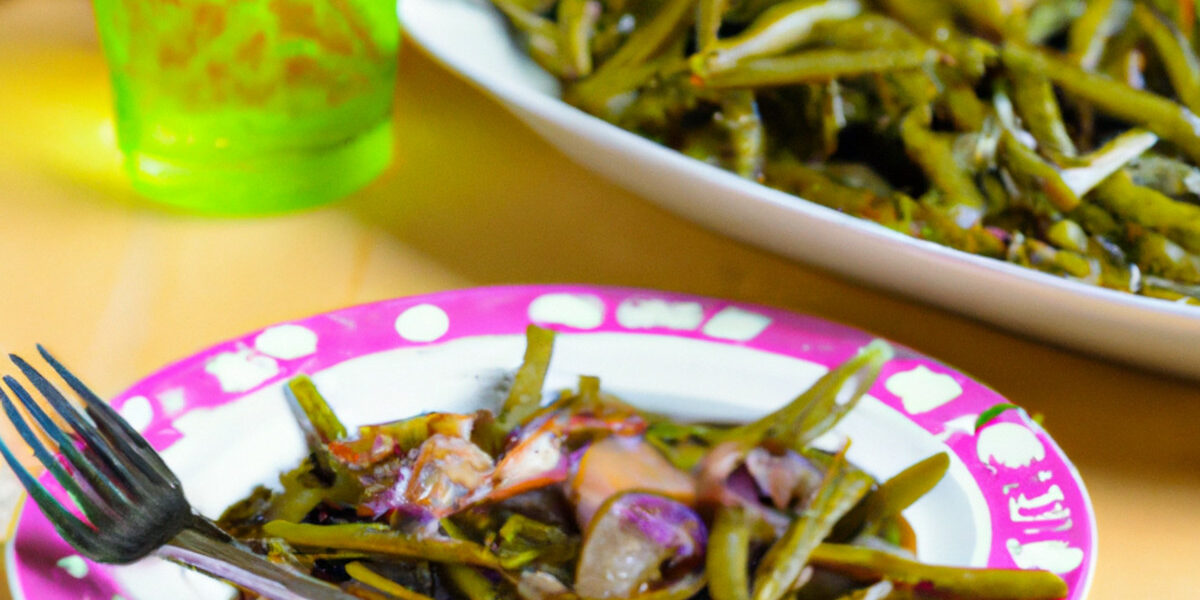 green bean with warm shallot