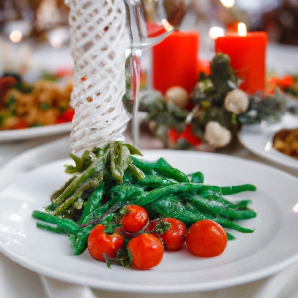 green beans with cherry tomatoes