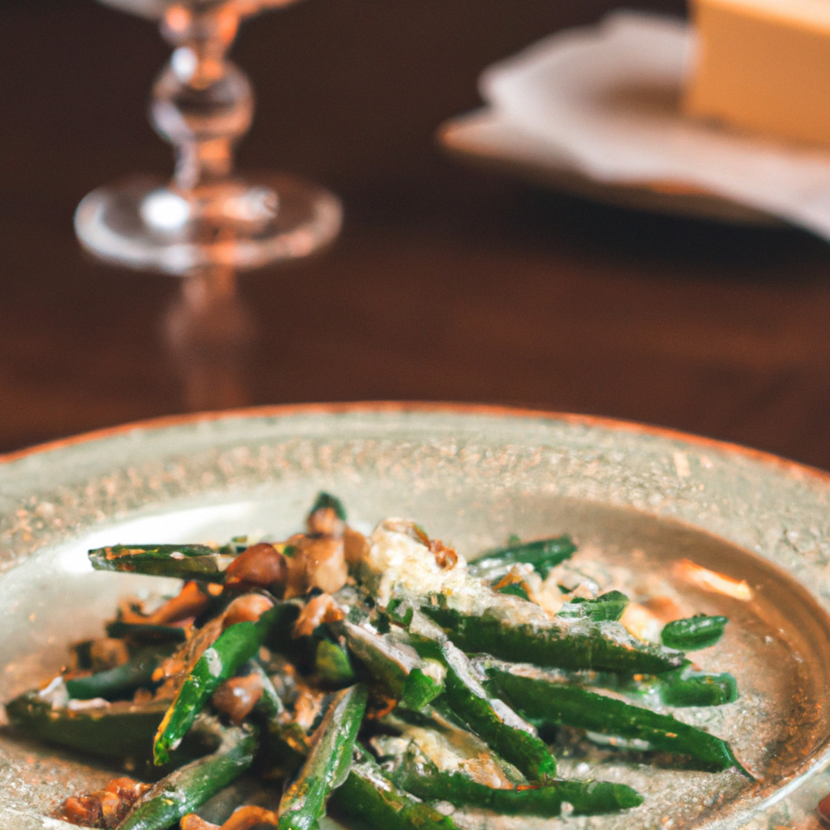 green beans with nuts