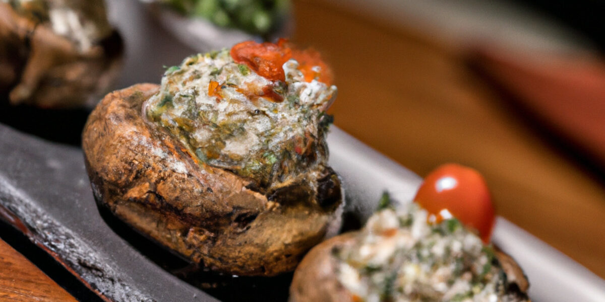 grilled and stuffed mushrooms