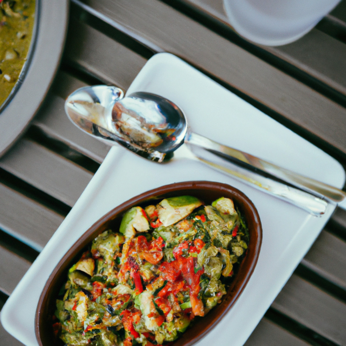 hot avocado and beans salad