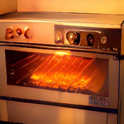 the oven set to 350f.