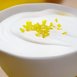 a bowl of lime yogurt.