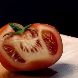 the tomatoes are cut in half.