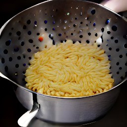 a pot of cooked orzo pasta with mascarpone cheese and grated parmesan cheese.