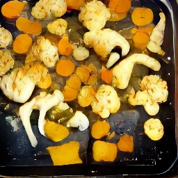 roasted cauliflower and butternut squash.