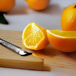 zested oranges.