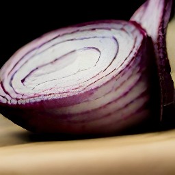 the red onions are cut and the parsley is chopped roughly.