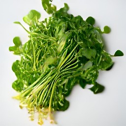 a torn watercress.