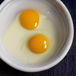 a bowl of beaten eggs.