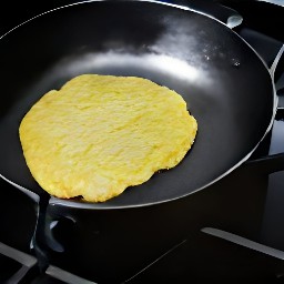 the food will cook for one minute longer, and then the heat turned off and the food removed from the non-stick pan.