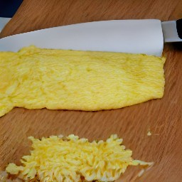 a shredded omelette roll.