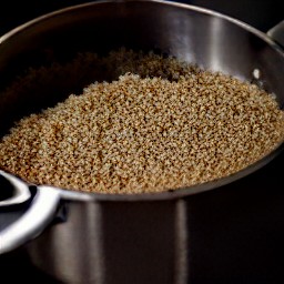 quinoa that has been cooked for 15 minutes.